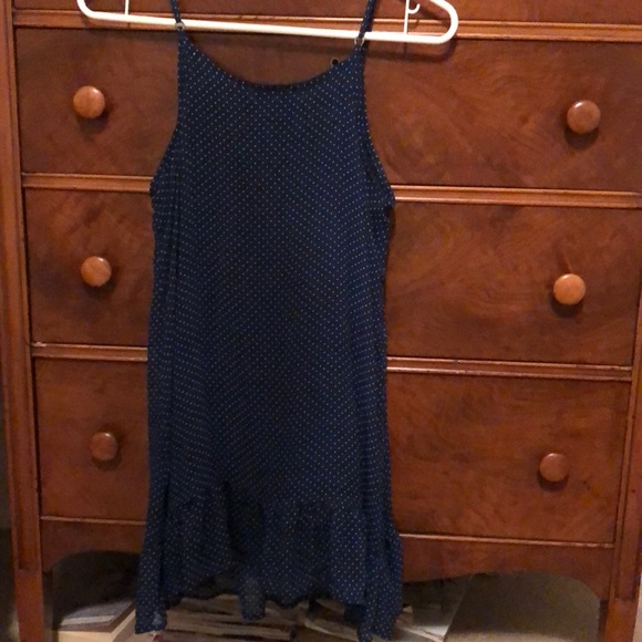 Abercrombie Navy Blue Tiny Polka Dot Dress - Picture 4 of 4